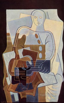 ギターを持つピエロ 1922年 フアン・グリス Oil Paintings